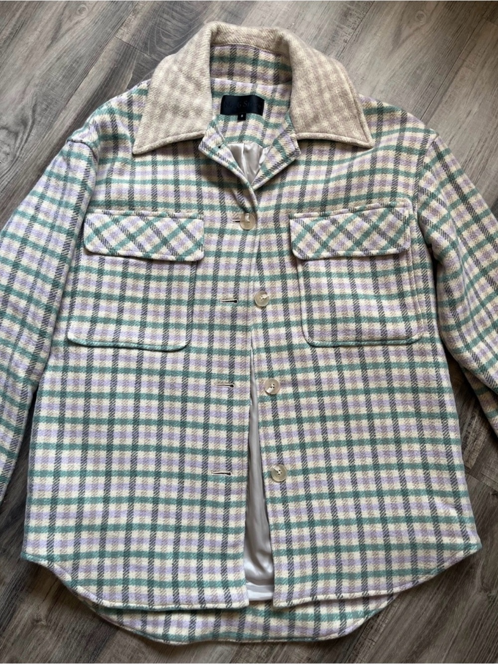 No. 6 Women’s Satin‑Lined Flannel Jacket – Size Small